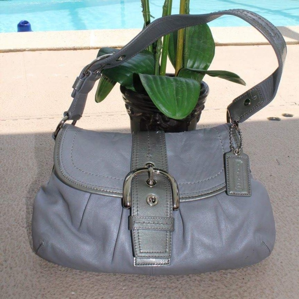 RARE COACH Metallic Silver BAG